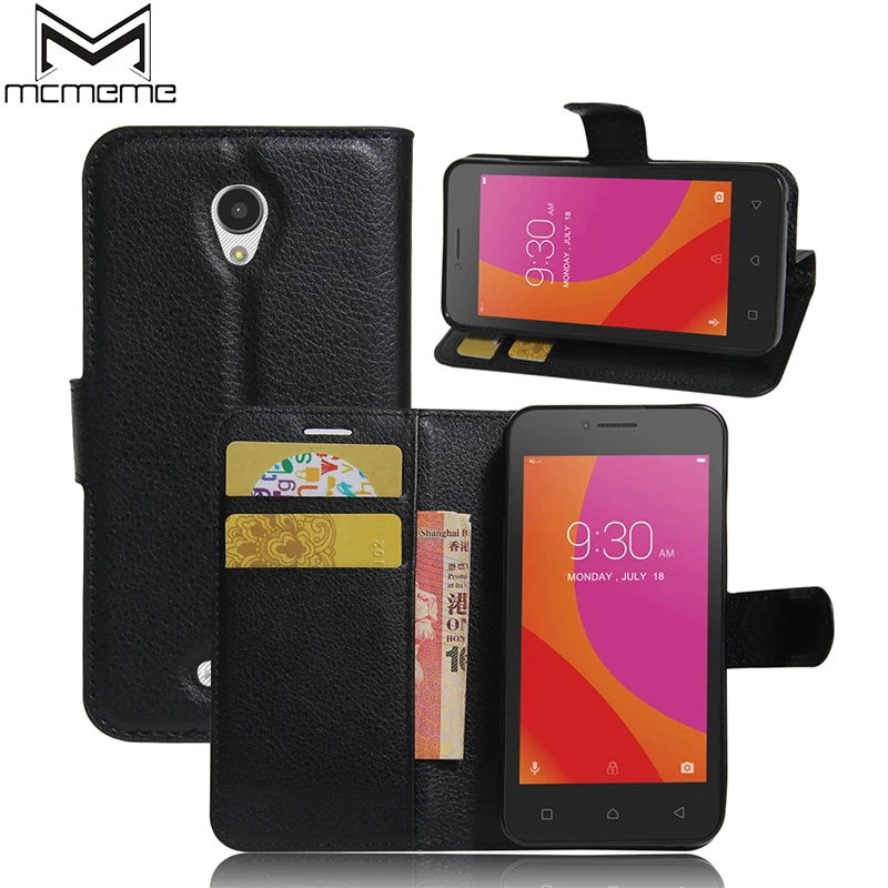 

MCMEME For Lenovo A 2016A40 4.5inch Case Wallet Style PU Leather Back Cover For Lenovo Vibe B A2016 A40 A 2016 A40 Phone Case