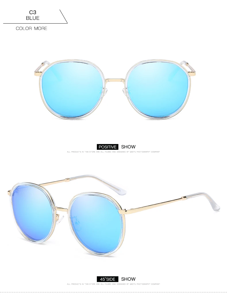 LEIDISEN Polarized Sunglass Women's style Fashion Dazzle Color Classic Metal Brand Designer UV400 Sun Glasses Vintage 0935