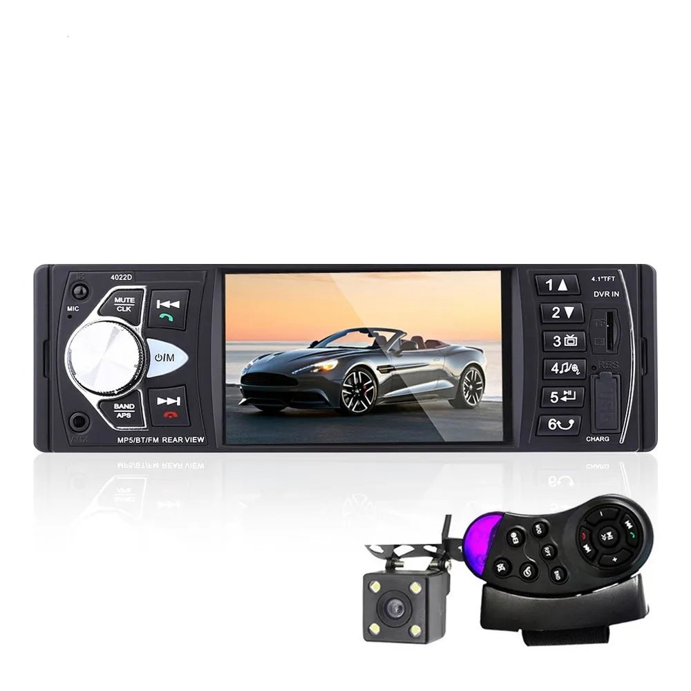 

4022D 4.1 Inch Car MP3 MP4 Player Radio Stereo Audio With Bluetooth FM Transmitter Steering-wheel Rear view Camera TV