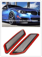 Um Par de 2 pcs Marcador Lateral Bumper Refletores Lâmpadas Fumaça para BMW Série 3 F30 F31 2013-2015 lado marcador de luz com 3 M