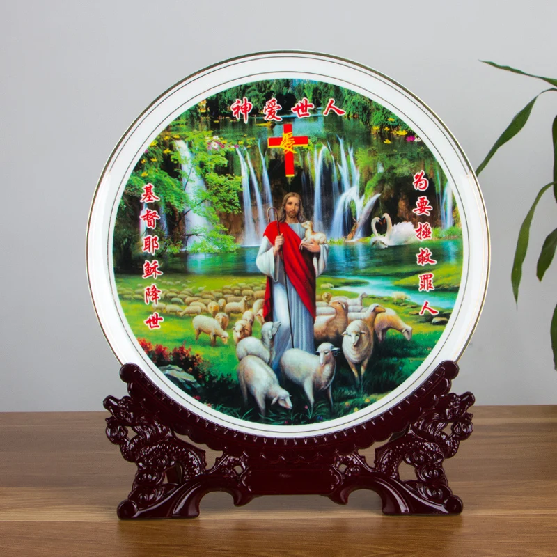 Европейский Стиль Керамика костяного фарфора декоративные украшения тарелка на
