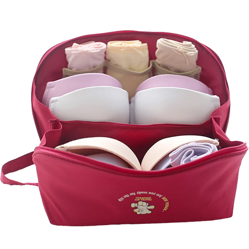 Bra Travel Storage Bag Luggage Suitcase Pouch Zipper Cases Clothes Bra Cosmetic Underwear