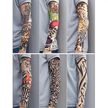 

One pcs Outdoor Cycling 3D Tattoo Printed Arm Sleeves Sun Protection Bike Basketball Compression Arm Warmers Ridding Cuff Sleeve