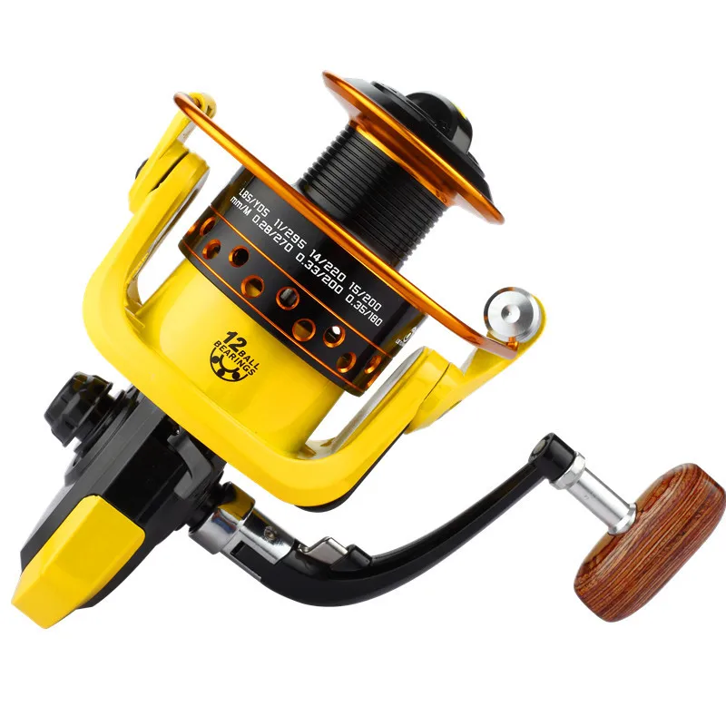 

Rooxin Fishing Reel Metal Spinning Reel Spool 12BB Ratio 1000 2000 3000 4000 5000 6000 7000 Carp Fishing Rod Reels Bait Casting