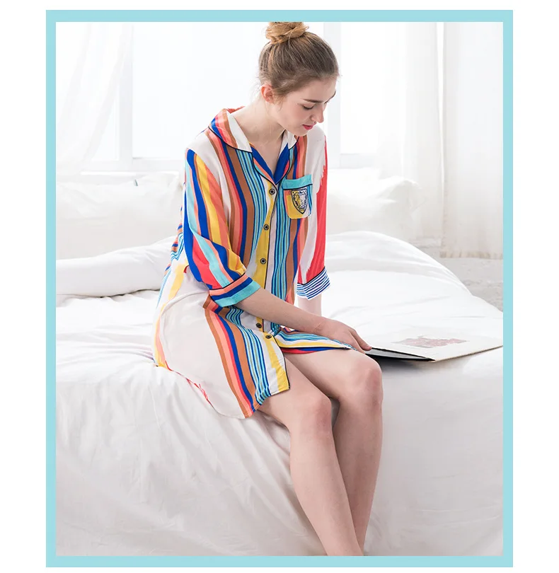 Новое поступление высокое качество Для женщин Лето 100% хлопок сна Ночные рубашки для девочек леди плюс Размеры Домашняя одежда