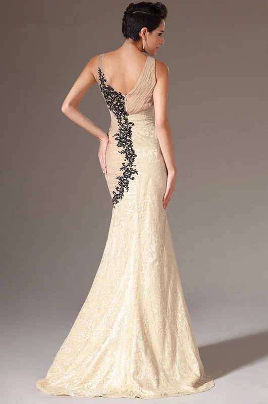 Freeshipping-V-Neck-Lace-Chiffon-Formal-Evening-Gowns-Long-Mermaid-Evening-Dresses (3)