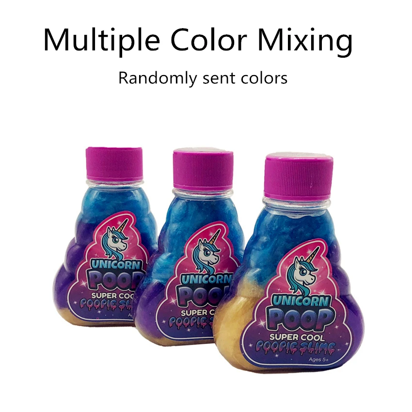 Unicornio Slime DIY Poop Единорог глина смешанные радужные цвета кристальная грязь желе