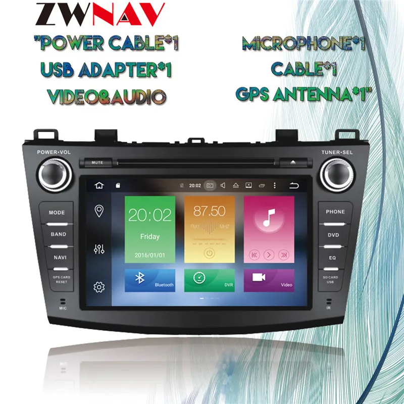 Discount 8 inch Eight Core Android 8.0 7.1 Car DVD Player GPS Navi For Mazda 3 Axela 2009-2013 RAM 4GB ROM 32 GB Stereo Recorder Satnav 11