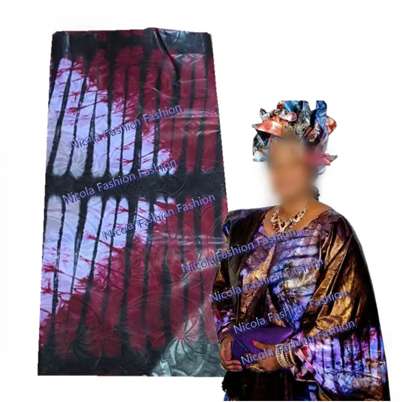 African Mali Style Guinea Bazin Riche Fabric For Blouse 2019 Latest Bazin Riche  5 yards per piece a lot BWL30