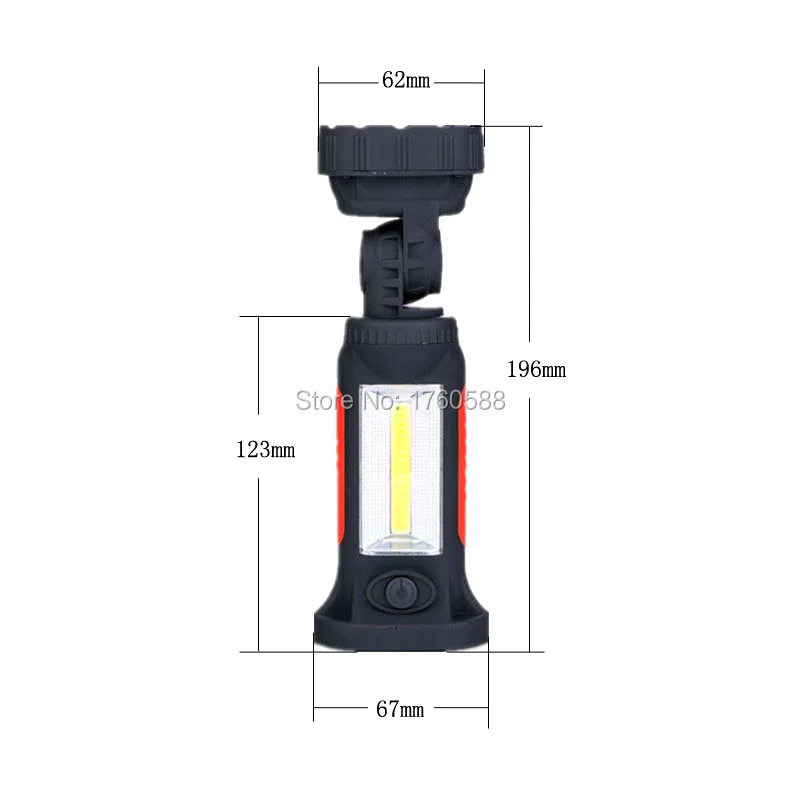 [TAIYI] Портативный 360 градусов вращающийся подвесной крючок и Магнитная база COB Светодиодный рабочий свет руки-удобный фонарик для дома авто