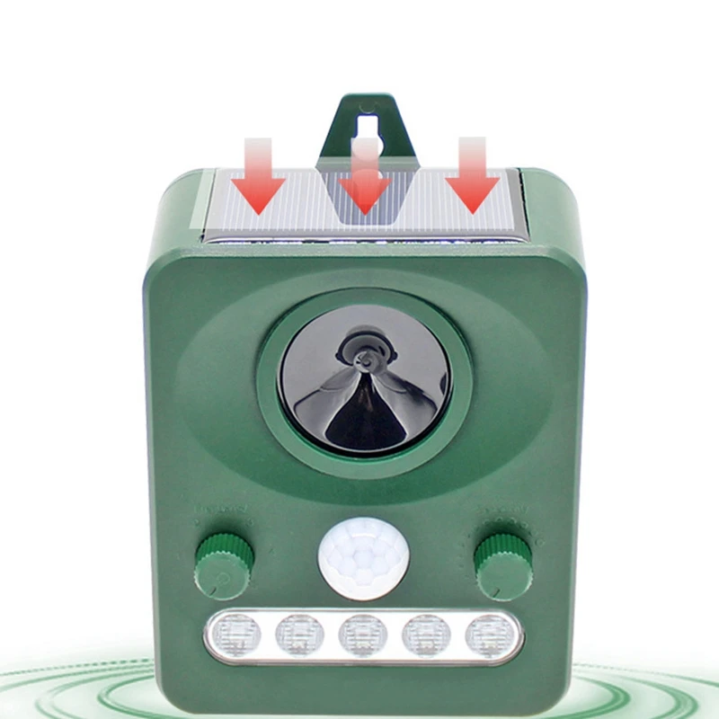 

Outdoor Solar Ultrasonic Animal Control Garden Use Flashing Fox Bats Birds Dogs Cats Repeller