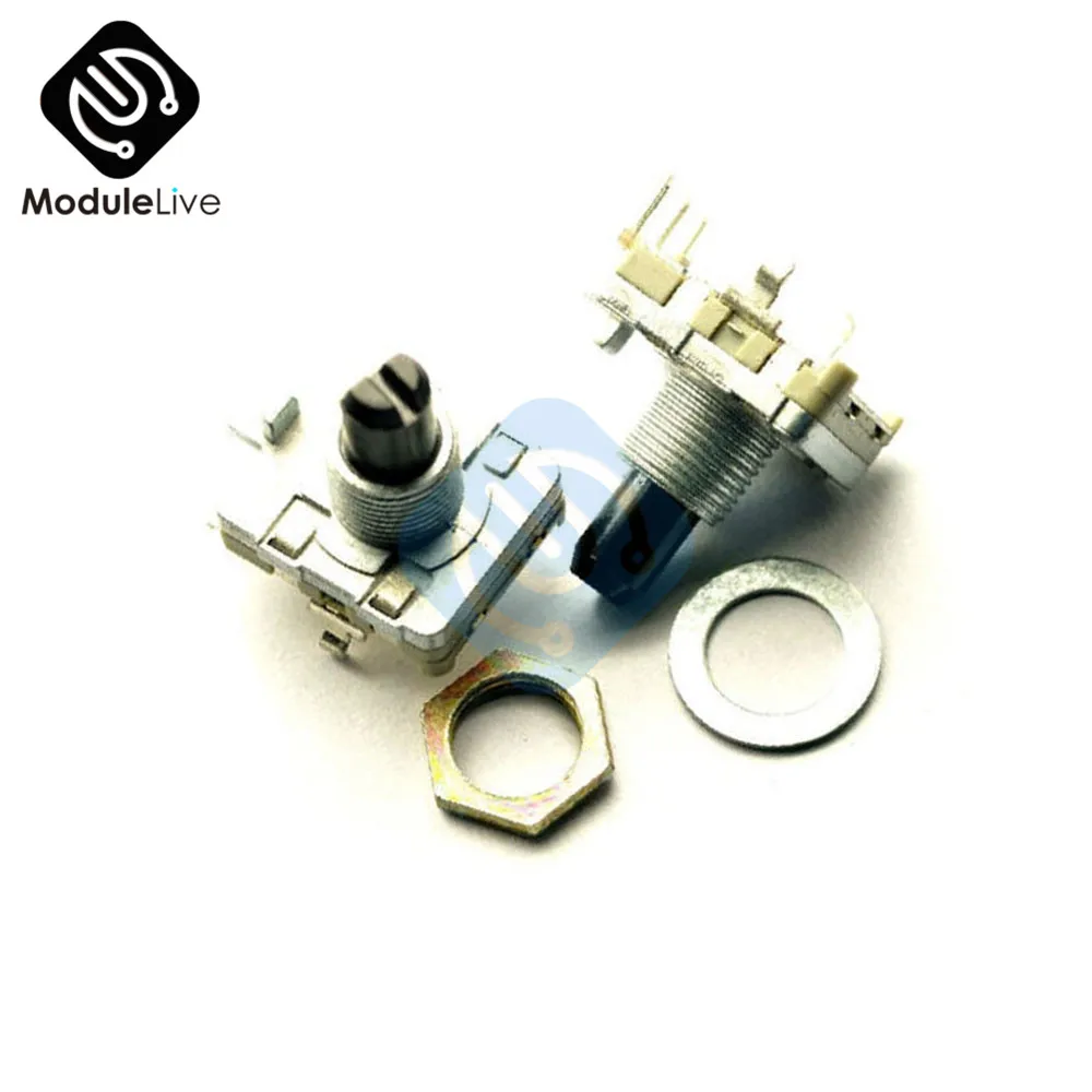 

2Pcs Rotary Encoder EC16 Encoder Audio Coding Handle Long 15mm