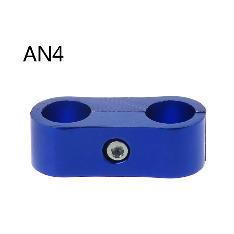 Ступенчатая заготовка двойной AN10 3/" 19 мм/AN8 8AN 16 мм/AN6 6AN 13 мм AN4 4AN 11 мм плетеный шланг сепаратор крепление кабеля - Цвет: AN4 Blue
