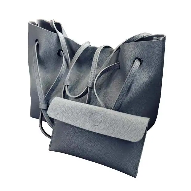 

Women PU Leather Shoulder Messenger Bag Tote Purse Handbag Crossbody Satchel Hot(Dark gray)