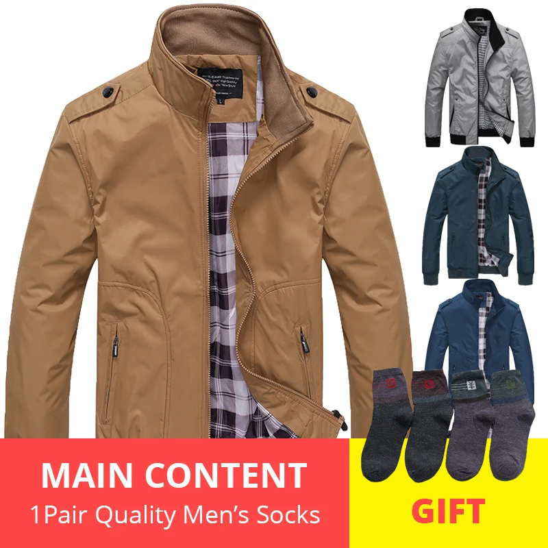 

2019 Spring Jackets Men Casual Male Jacket Coats Windbreaker Mens Jacket MuLS Brand High Quality Business Outwear Zipper Pocket