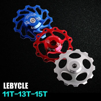 

LeBycle 11T 13T 15T MTB Rear Derailleur Jockey Wheel Ceramic bearing Pulley AL7075 CNC Road Bike Guide Roller Idler 4mm 5mm 6