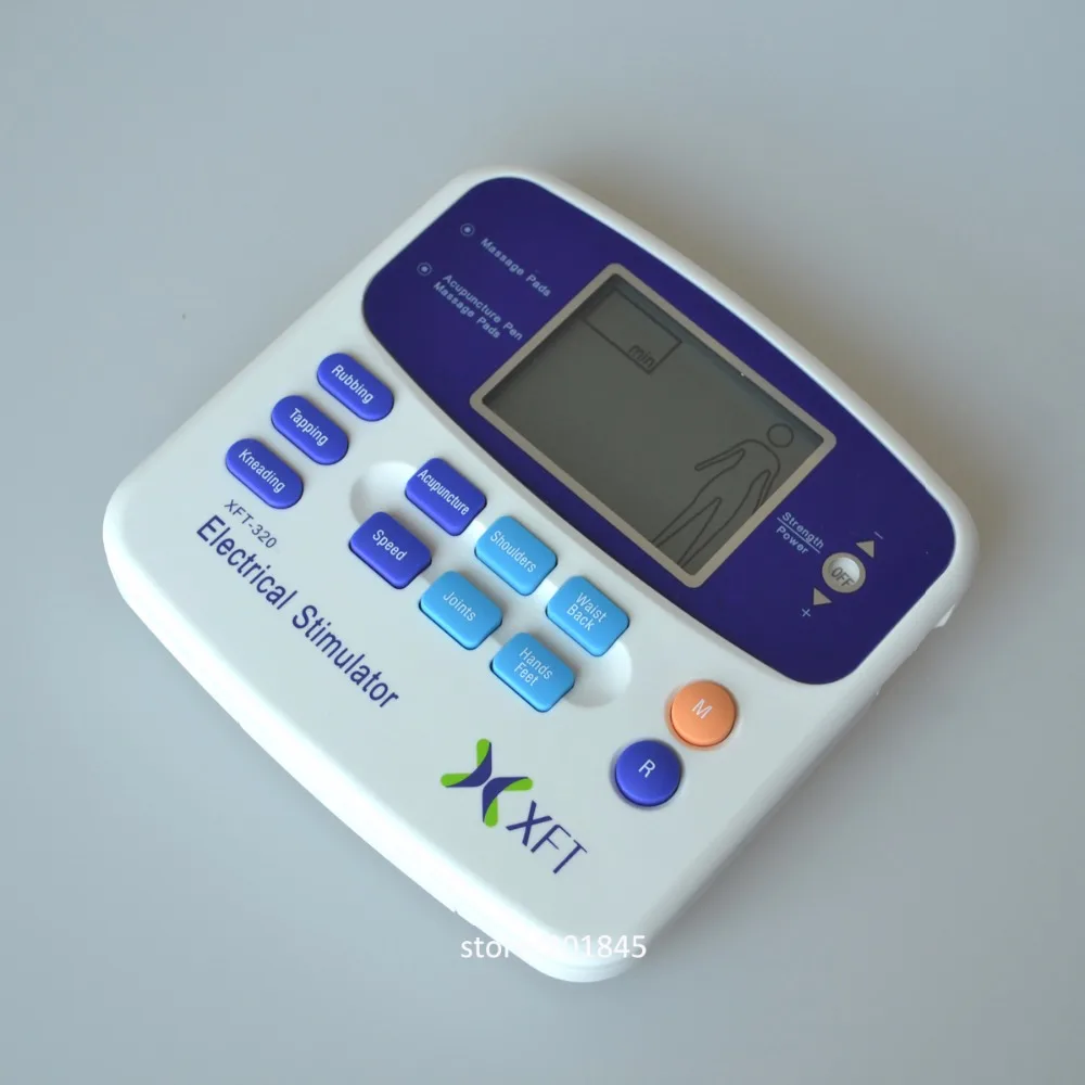 Digital da Unidade com um Bloco de Eletrodo para Saudável Novo Estimulador Elétrico Massageador Relaxamento Corporal Xft-320 Dual Dezenas Terapia Máquina 10 Dual Dezenas Terapia Máquina Digital Da Unidade