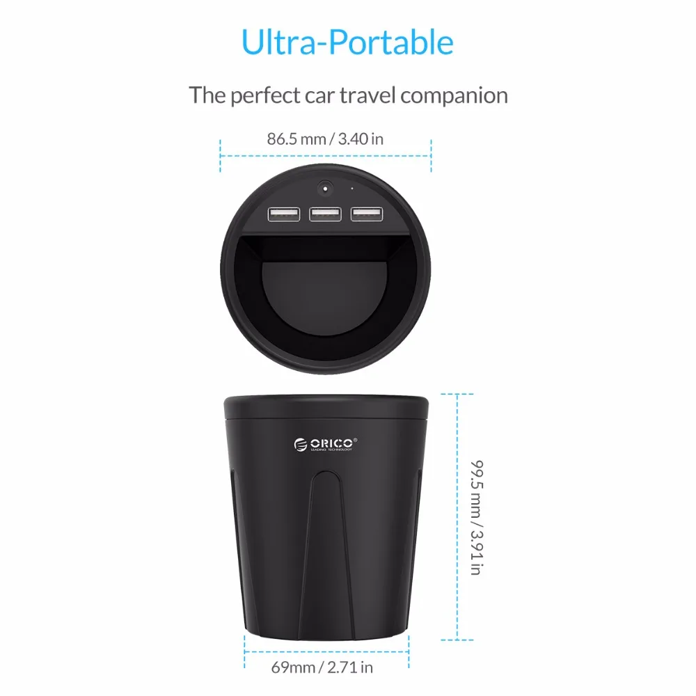ORICO 3 منافذ USB سيارة شحن كأس الهاتف شاحن مع ذكي سريع شحن IC للجوال هاتف لوحي ل iphone XS huawei ORICO 3 منافذ USB سيارة شحن كأس الهاتف شاحن مع ذكي سريع شحن IC للجوال هاتف لوحي ل iphone XS huawei