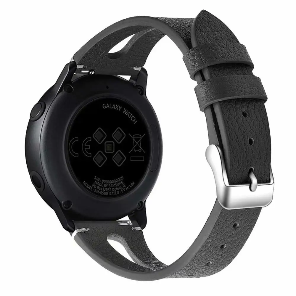 20 22 мм huawei gt 2 Элегантный ремешок для samsung huami amazfit bip galaxy watch active 42 46 Band gear sport s2 S3 Classic Frontier - Цвет ремешка: Черный