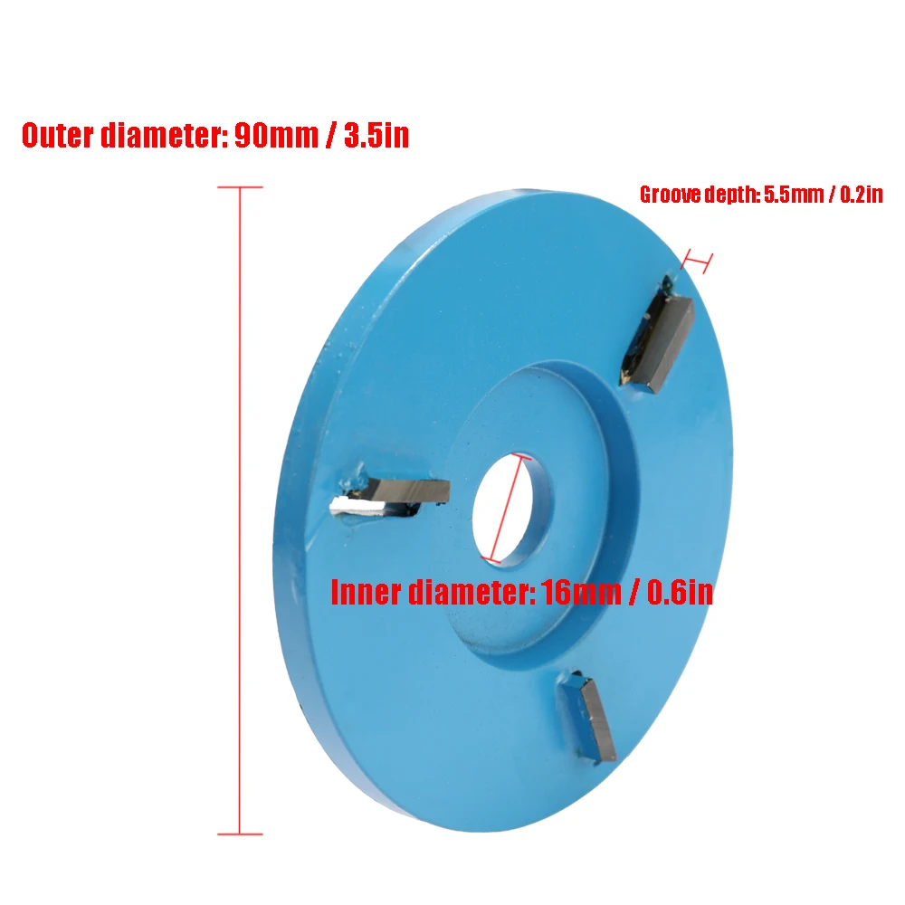 Три зуба деревообрабатывающий самолет резьба по дереву дисковый инструмент фреза для 16 мм апертура угловая шлифовальная машина аксессуары для электроинструмента