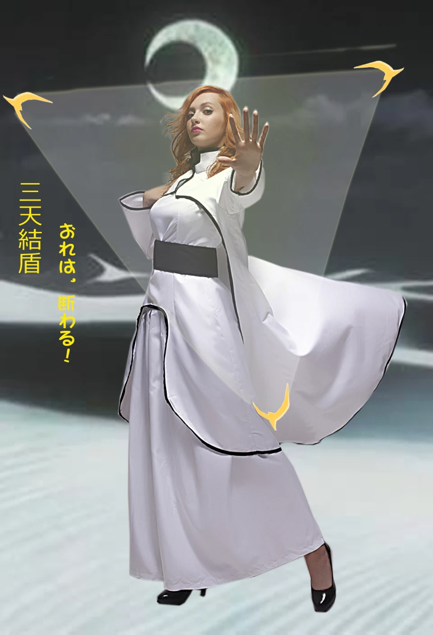 

Free Shipping Bleach Orihime Inoue Hollow World Hueco Mundo Kimono Uniform Anime Cosplay Costumes