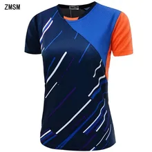 ZMSM женские теннисные рубашки, быстросохнущие дышащие спортивные рубашки для улицы, отличное качество, одежда для бадминтона, настольного тенниса NM050