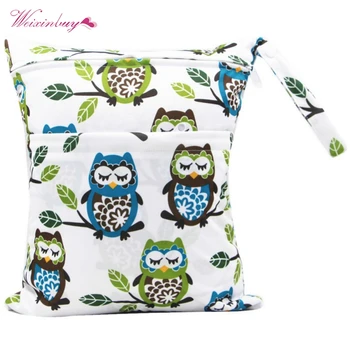

36*30CM Single pocket wet bag baby cloth diaper bag waterproof reusable nappy bag small size mummy dry bag
