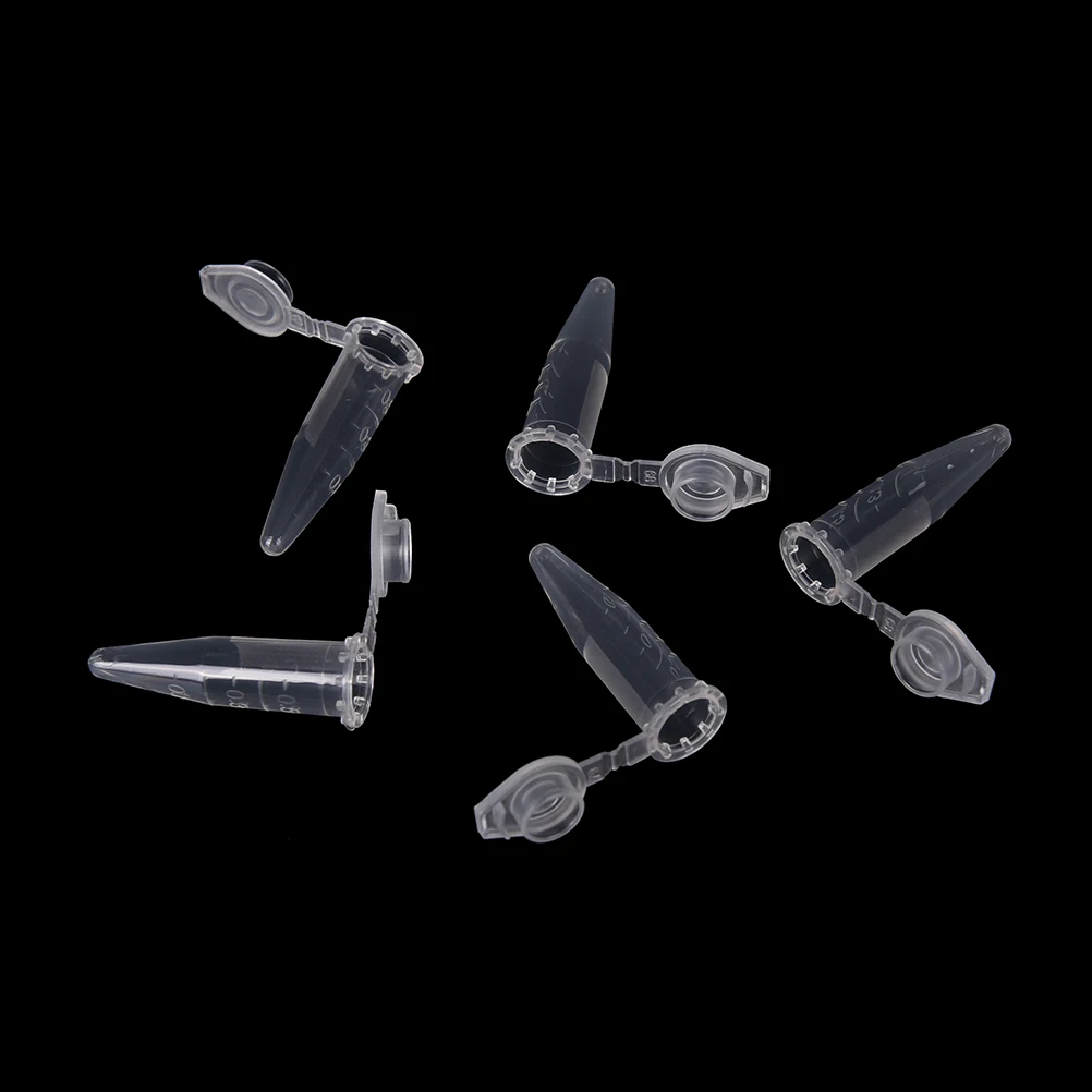 

50 PCS 0.5 ML Clear Micro Plastic Test Tube Centrifuge Vial Snap Cap Container for Laboratory Sample Specimen Lab Supplies