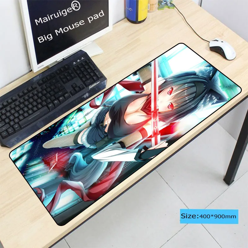 Mairuige Anime Sexy girl Gaming Mouse Pad Locking Edge Large Mouse Mat PC Computer Laptop Rubber Mo