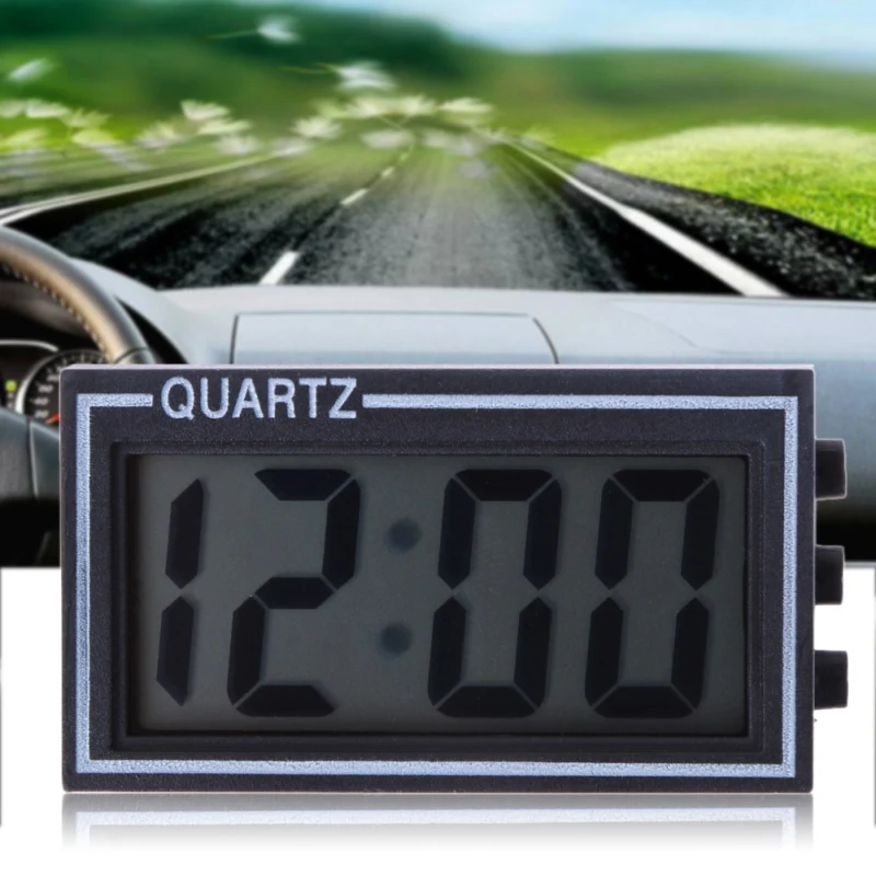 

Mini Digital LCD Auto Car electronic Truck Clock Dashboard Date Time Calendar Clock Automobiles Interior Ornament Accessories