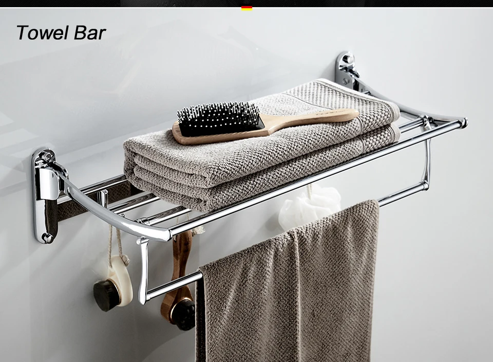 LEDEME вешалка для полотенец для ванной настенный держатель для полотенец двойной держатель для полотенец простой хромированный держатель для полотенец Длина 60 см L809