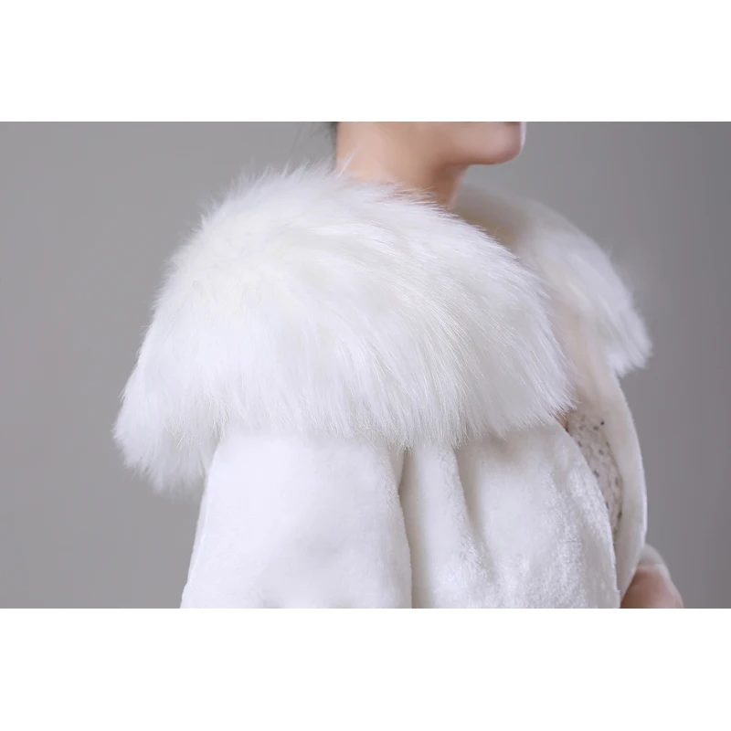 SHAMAI/Модная Новинка; ; зимняя женская свадебная куртка с длинными рукавами; теплое Болеро для невесты из искусственного меха; вечерний жакет