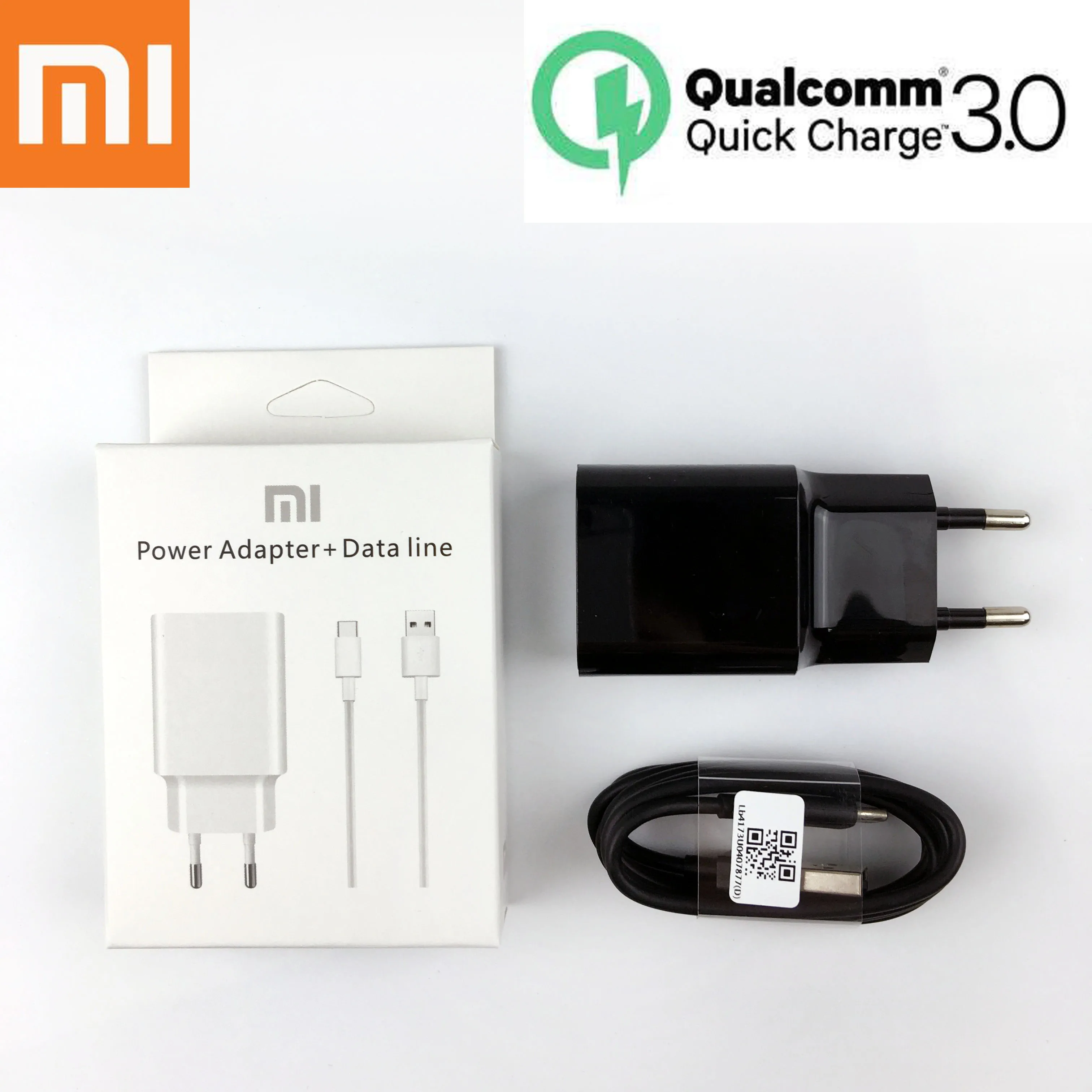

Xiaomi Mi 9 Eu QC3.0 Charger Type C USB For a2 mi9 mi8 mi6 8 se mix 2 2s 3 mi5 a1 6 6x a1 12v1.5a Quick Charger and Type C Cable