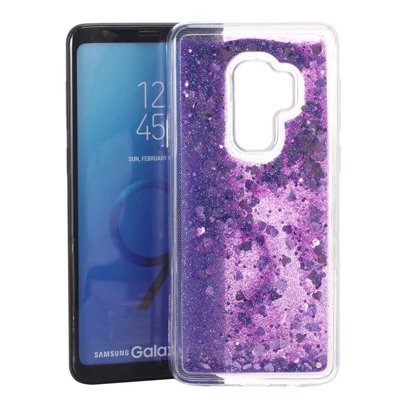 Чехол с жидкими блестками и зыбучим песком для Samsung S9 Plus S6 S7 edge S8 S10 Lite A6 A7 A8 A9 J6 2018 M10