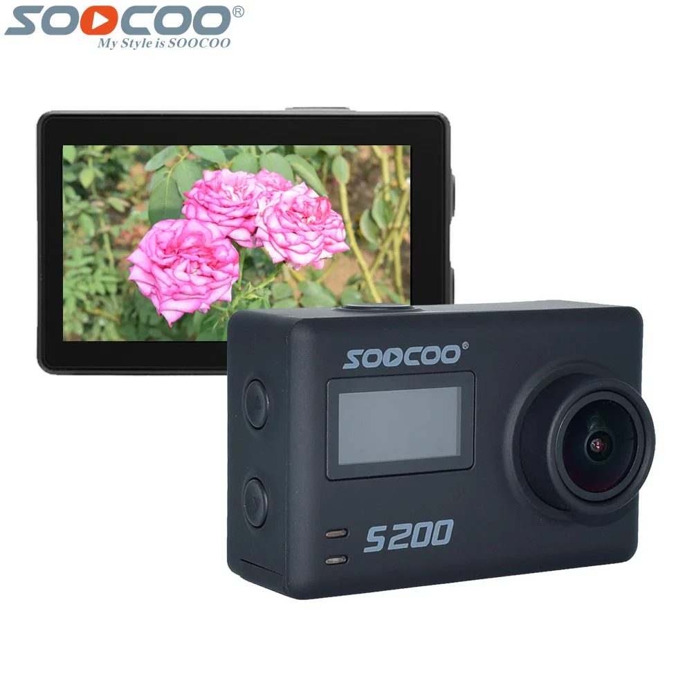 

SOOCOO S200 4K Wifi Voice Action Camera 2.45 Inch Touch Screen Voice Control Sport DV Support Remote Control Extend Mic and GPS