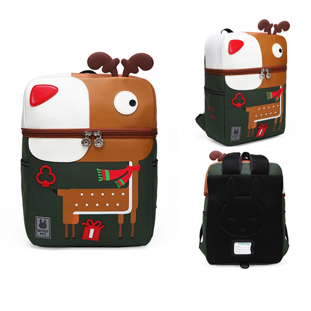 

3D cartoon Children schoolbag Bag Cute Kindergarten Backpack paper bag Tiger, dinosaur, peacock