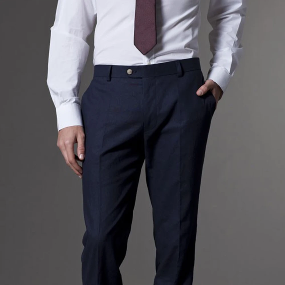 Custom Made Dark Blue Men Suit, Tailor Made Suit, Bespoke Men Wedding Suit, Slim Fit Groom Tuxedos For Men(Jacket+Pants)
