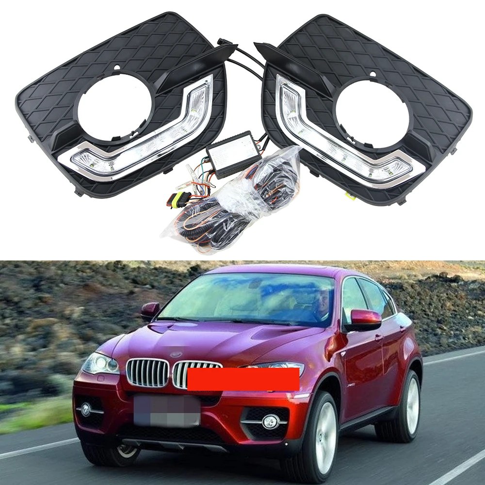 11 Replacement 12V LED Car DRL Kit For BMW X6 E71 2008 2009 2010 2011