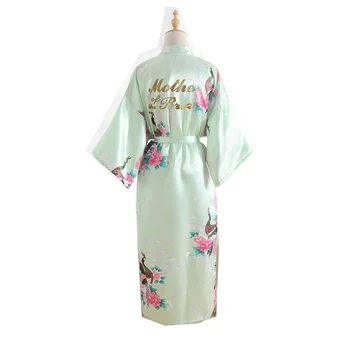 

Silk Satin Wedding Bride Bridesmaid Robe Floral Bathrobe long Kimono Robe Night Robe Bath Robe Fashion Dressing Gown For Women