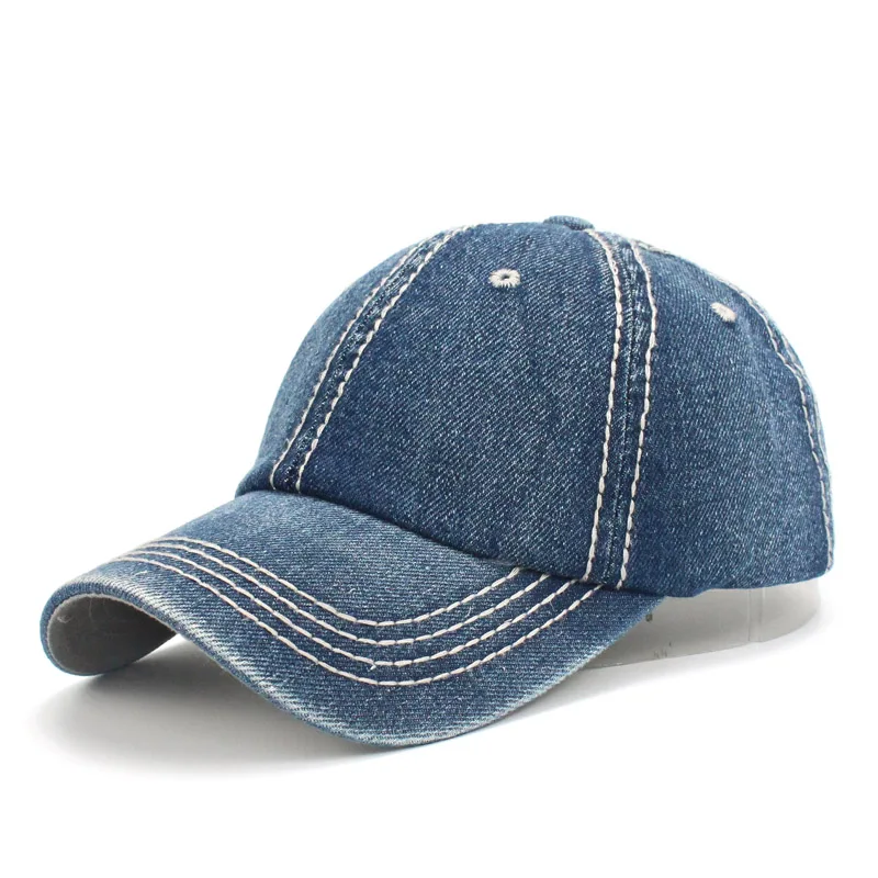 Новая ковбойская бейсбольная кепка, осенняя Повседневная Кепка Sanpback для мужчин и женщин, уличные спортивные джинсы, хип-хоп хлопок, Gorras - Цвет: Dark Blue