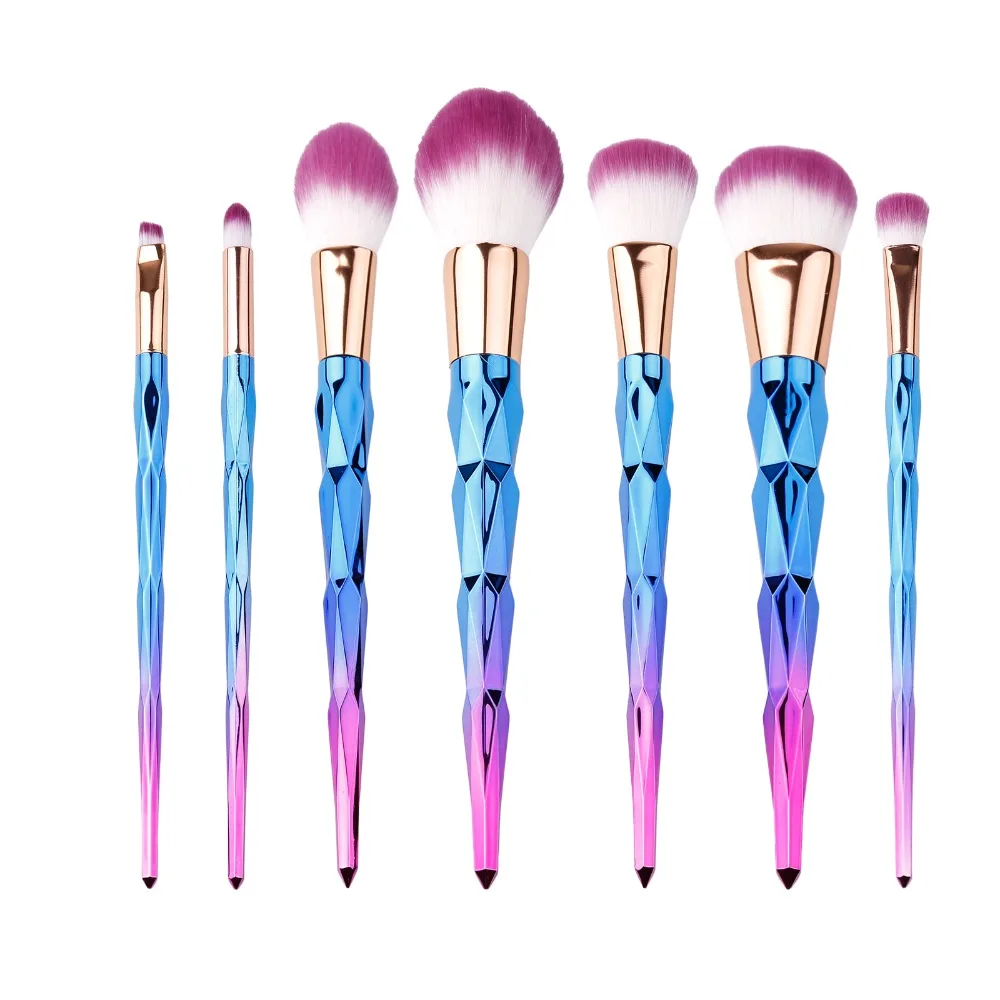 new 7 pcs/set colorful Makeup Brushes Professional Make Up Brushes