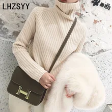 LHZSYY Cashmere sweater Autumn Winter New Women's Solid color Slim Sweater Knit Thick Turtleneck Pullover Warm Wild Tight Blouse LHZSYY Cashmere sweater Autumn Winter New Women's Solid color Slim Sweater Knit Thick Turtleneck Pullover Warm Wild Tight Blouse