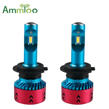 

AmmToo H4 H7 LED Car Headlight 12V 9005 9006 Fog Light Led far 70W 16000lm Auto Bulb Headlamp 6500K Light High Low Beam car Bulb
