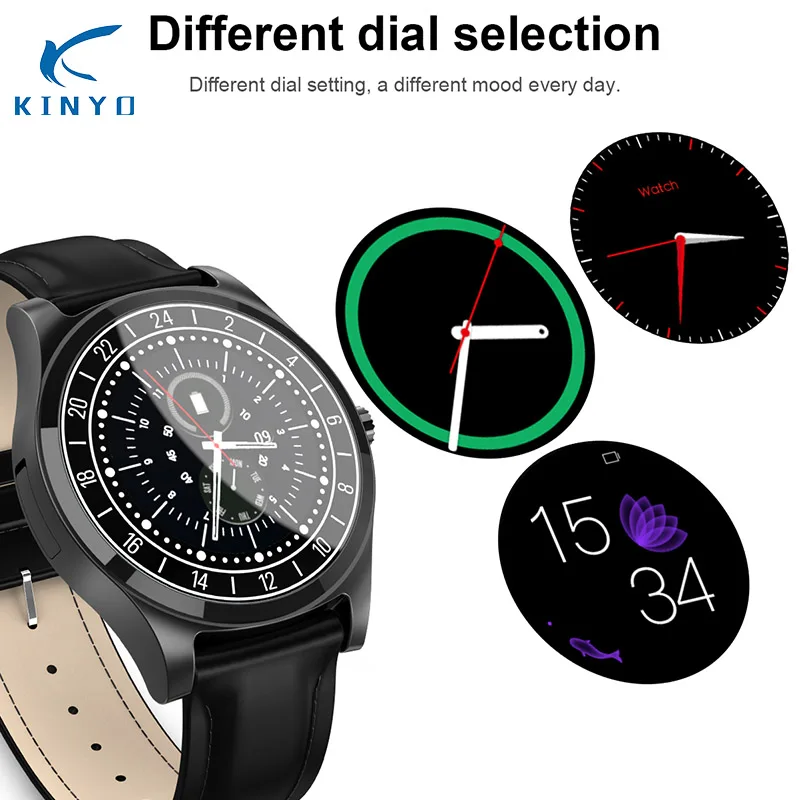 Деловые мужские Смарт часы 1 2 HD IPS MP3 Bluetooth Вызов камера динамик сердечного ритма