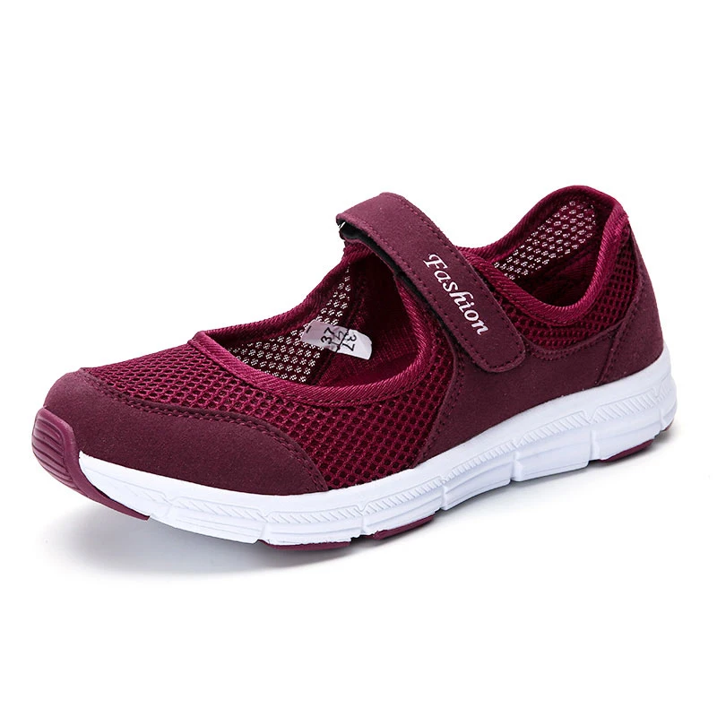 DAOKFPO/Женская дышащая обувь для мам; Новинка; женская обувь на плоской мягкой подошве; модная летняя обувь; женские теннисные кроссовки; NVF-31 - Цвет: Color 2