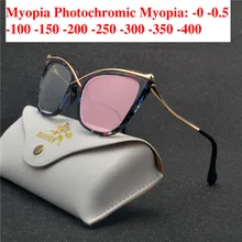 Антиуф готовые оптические оправы для очков с миопическая линза для женщин и мужчин Солнцезащитные фотохромные очки степень-1.0to-4,0 NX