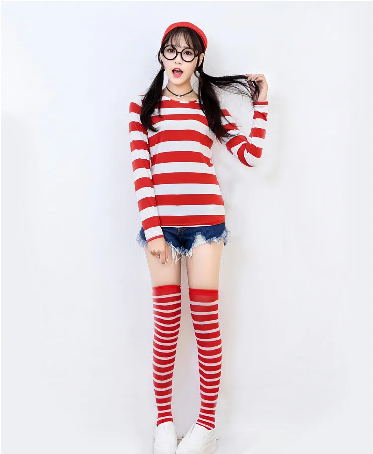 waldo girls I think wenda gets her fashion tips from waldo now you can become waldo's girlfriend who always takes the pictures of waldo when you wear this red and white striped get-up. waldo girls I think wenda gets her fashion tips from waldo now you can become waldo's girlfriend who always takes the pictures of waldo when you wear this red and white striped get-up.