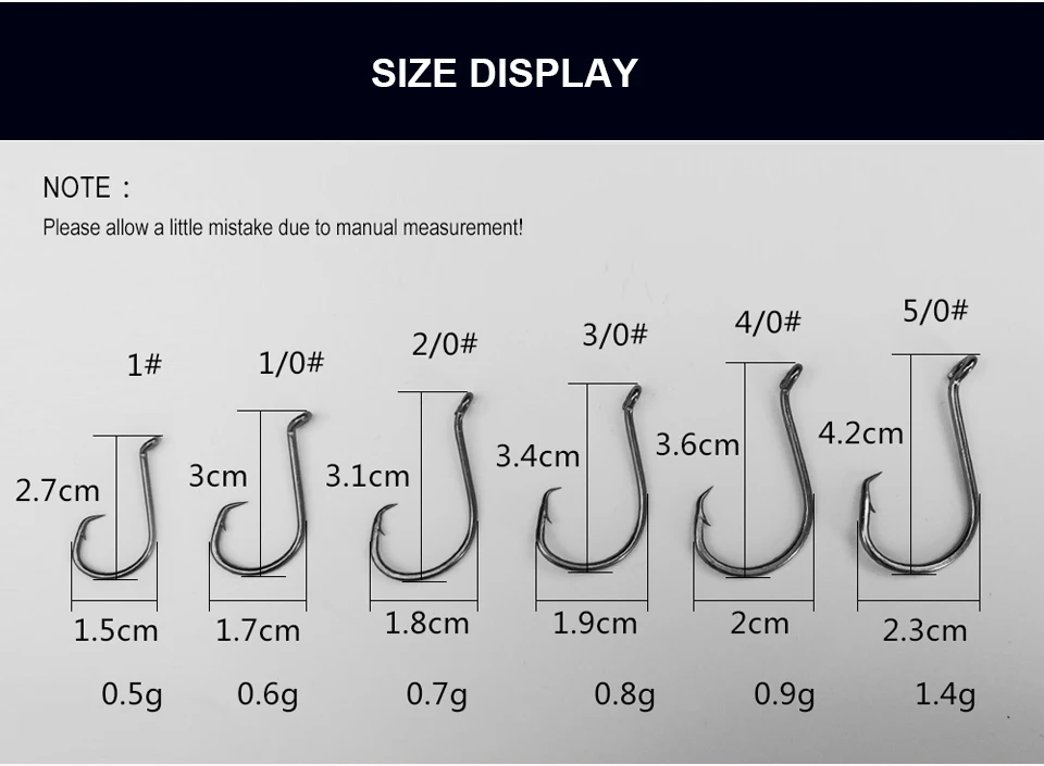 Loogdeel 20 шт./лот Премиум качество химически заточенный Круг Осьминог рыболовные крючки Размеры 1#1/0 2/0 3/0 4/0 5/0