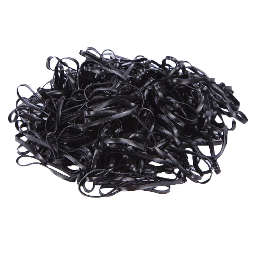 100pcs Fashion Elastic Ponytail Holders Hairband Hair Rubber Rings - Black/White/Multi-color Optional