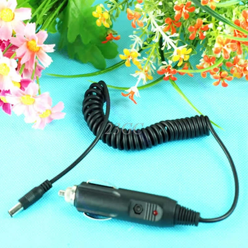 DC 12V 5.5*2.1mm Car Auto Vehicle Charger Power Adapter Cord Black